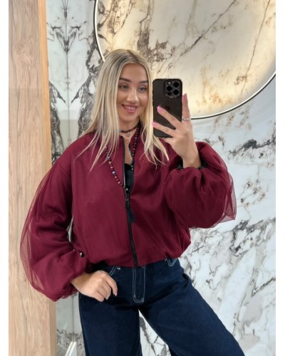 Bomberka z tiulowym rękawem By o la la...! merlot