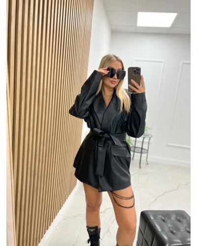 Marynarka wigilia z ekoskóry La Milla czarna