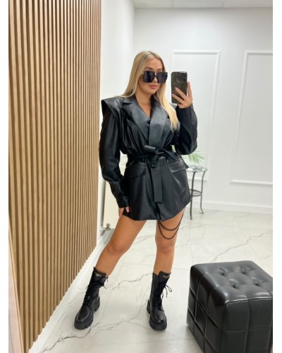 Marynarka wigilia z ekoskóry La Milla czarna