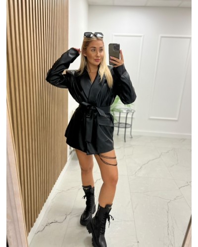 Marynarka wigilia z ekoskóry La Milla czarna