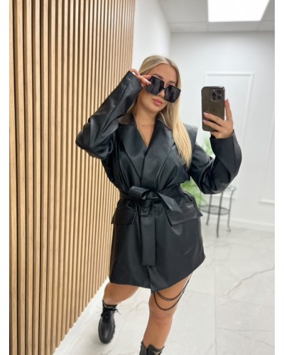 Marynarka wigilia z ekoskóry La Milla czarna