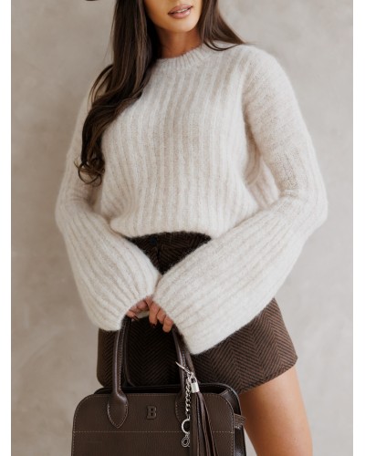 Sweter premium dzwoneczek By o la la...! beżowy