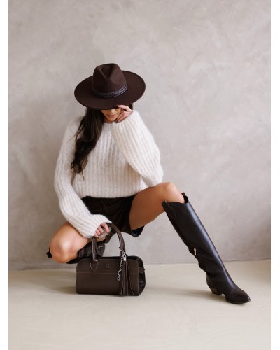 Sweter premium dzwoneczek By o la la...! beżowy