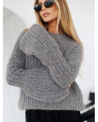 Sweter premium dzwoneczek By o la la...! szary