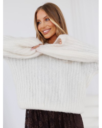 Sweter premium dzwoneczek By o la la...! śmietankowy