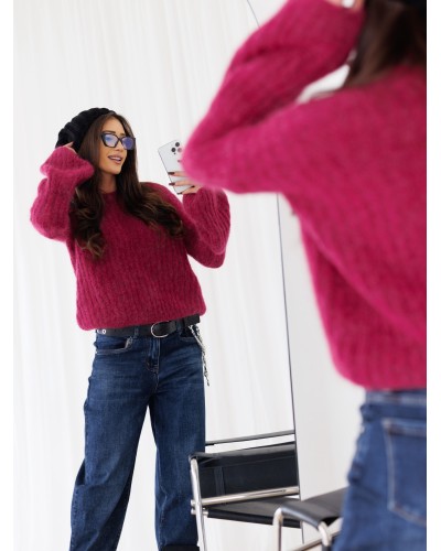 Sweter premium dzwoneczek By o la la...! fuksja