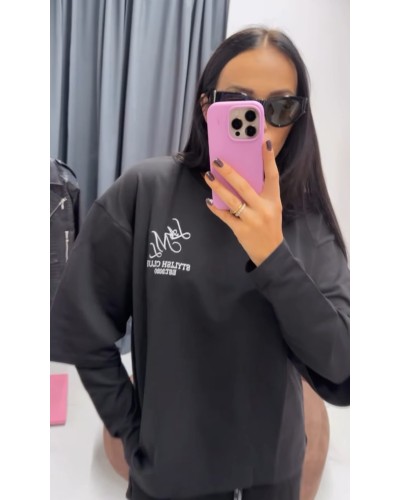 T-shirt z haftem La Milla czarny