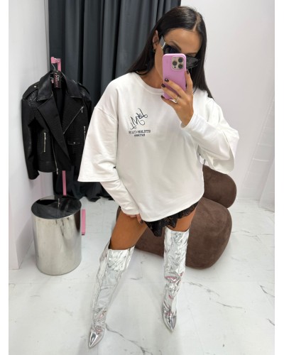 T-shirt z haftem La Milla biały