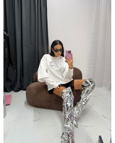 T-shirt z haftem La Milla biały