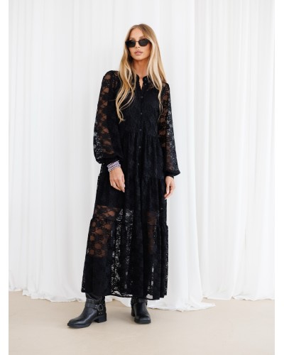 Sukienka maxi koronkowa By o la la...! czarna