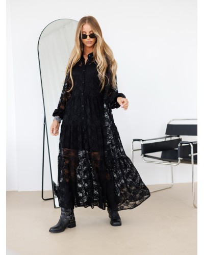 Sukienka maxi koronkowa By o la la...! czarna