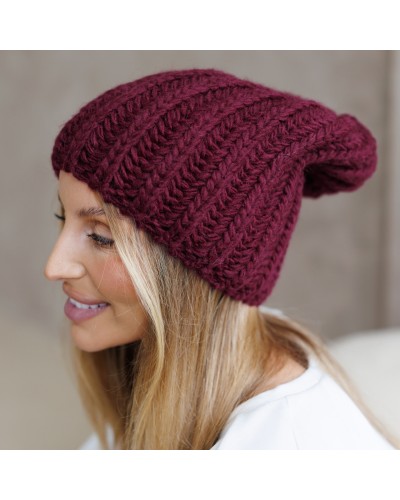 Czapka smerfetka zimowa By o la la...! merlot