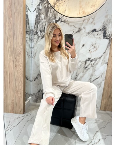 Bluza z haftem By o la la...! beżowa