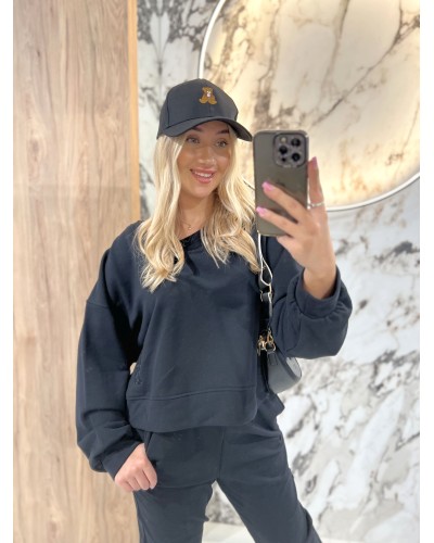 Bluza z haftem By o la la...! czarna