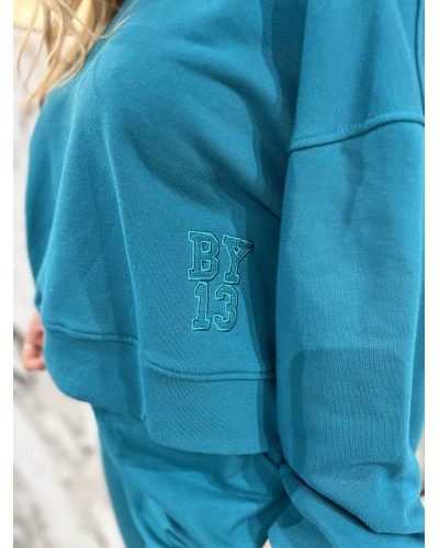 Bluza z haftem By o la la...! petrol