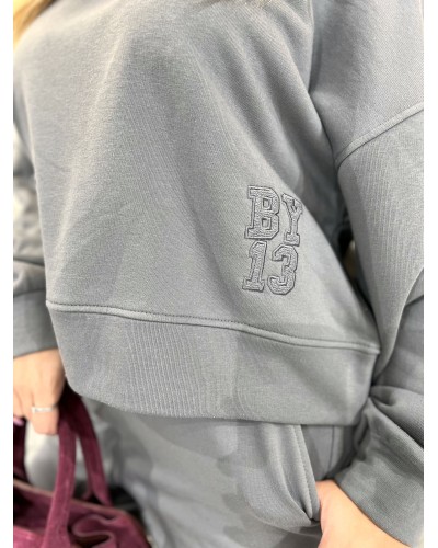 Bluza z haftem By o la la...! grafitowa