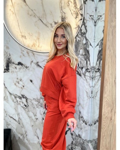 Bluza z haftem By o la la...! terracotta