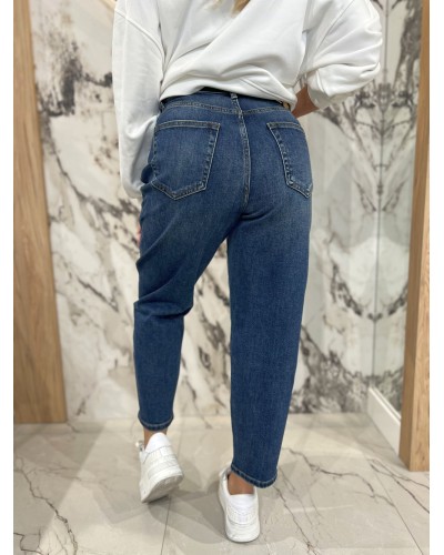 Spodnie jeansowe z nogawką 7/8 By o la la...! niebieskie