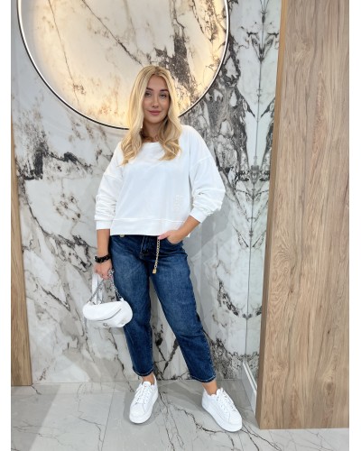 Spodnie jeansowe z nogawką 7/8 By o la la...! niebieskie