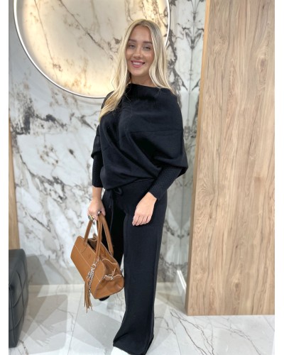 Komplet dzianinowy By o la la...! czarny