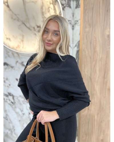 Komplet dzianinowy By o la la...! czarny