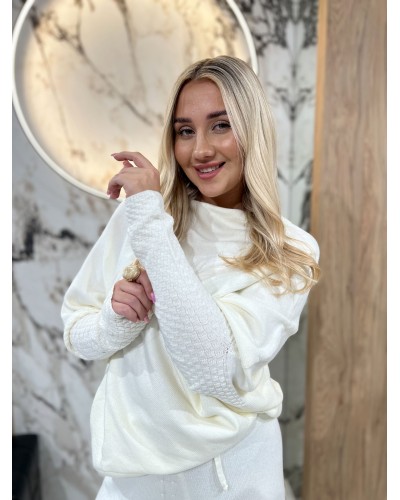 Komplet dzianinowy By o la la...! śmietankowy