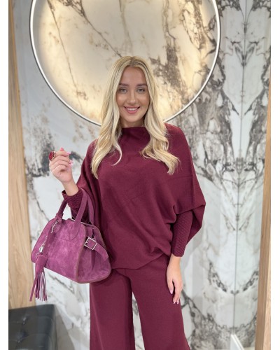 Komplet dzianinowy By o la la...! merlot