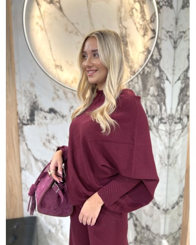 Komplet dzianinowy By o la la...! merlot