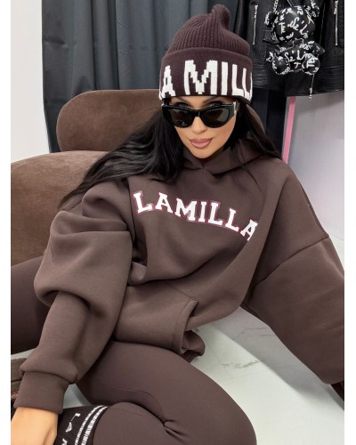 Bluza z kapturem La Milla czekoladowa