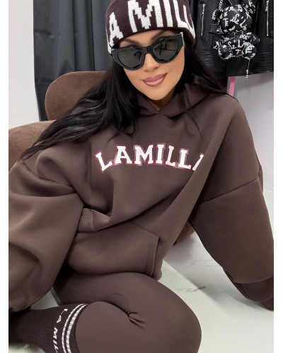 Bluza z kapturem La Milla czekoladowa