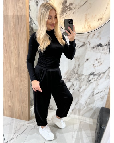 Spodnie materiałowe By o la la...! czarne