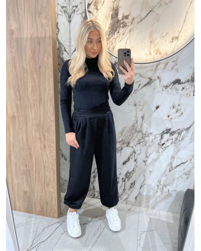 Spodnie materiałowe By o la la...! czarne