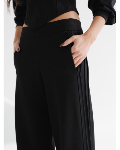 Komplet dresowy z taliowaną bluzą By o la la...! czarny