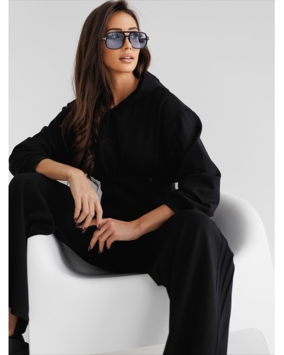 Komplet dresowy z taliowaną bluzą By o la la...! czarny