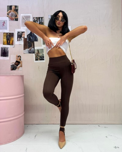 Legginsy zapiętki La Milla czekoladowe