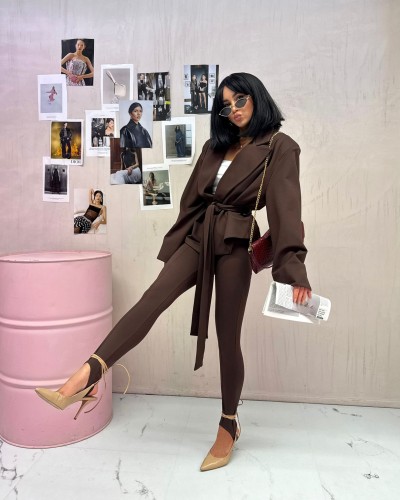 Legginsy zapiętki La Milla czekoladowe