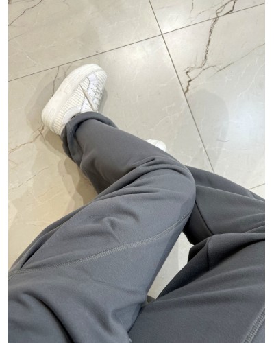 Spodnie dresowe z zakładką na nogawce By o la la...! grafitowe