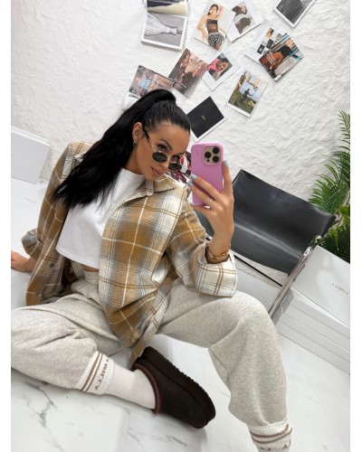 Spodnie dresowe ocieplane La Milla szary melanż