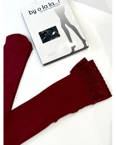 Rajstopy By o la la...! burgundowe